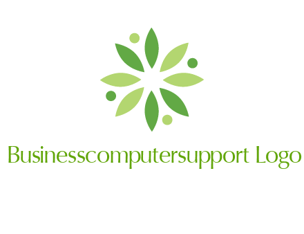 flower swoosh people employment logo