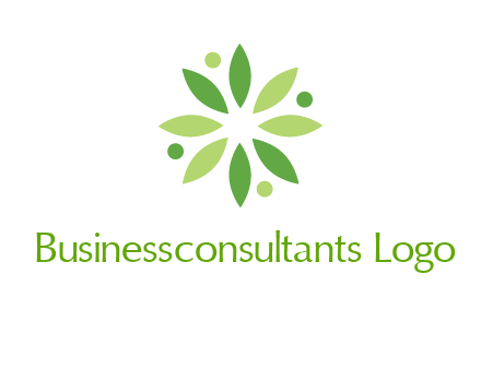 flower swoosh people employment logo