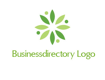 flower swoosh people employment logo
