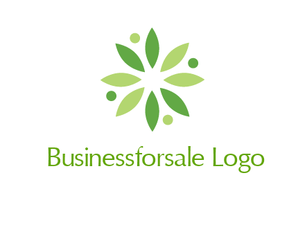 flower swoosh people employment logo