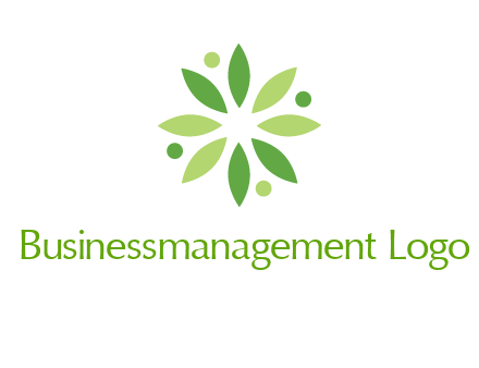 flower swoosh people employment logo