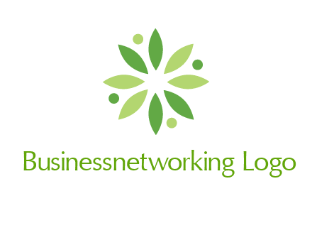 flower swoosh people employment logo