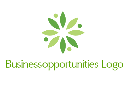 flower swoosh people employment logo