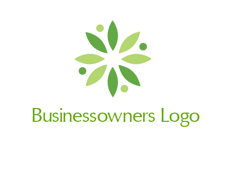flower swoosh people employment logo