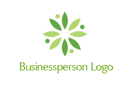 flower swoosh people employment logo