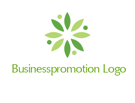 flower swoosh people employment logo