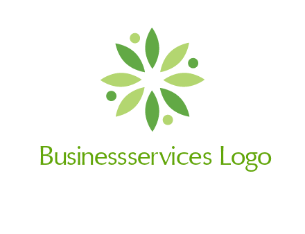 flower swoosh people employment logo