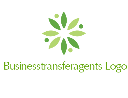 flower swoosh people employment logo