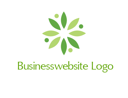 flower swoosh people employment logo