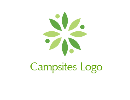 flower swoosh people employment logo