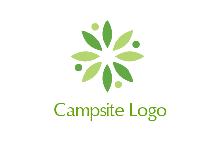flower swoosh people employment logo