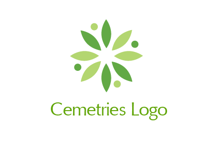 flower swoosh people employment logo