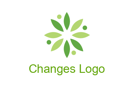 flower swoosh people employment logo