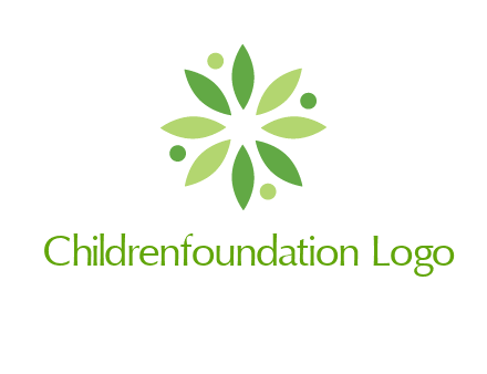 flower swoosh people employment logo