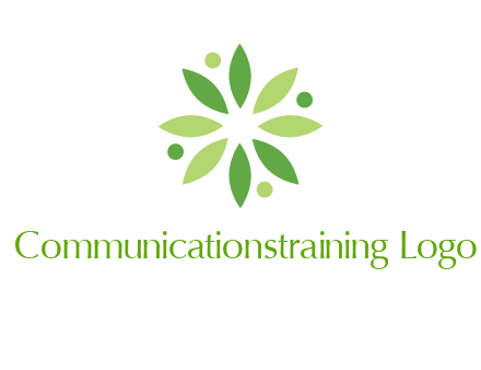 flower swoosh people employment logo