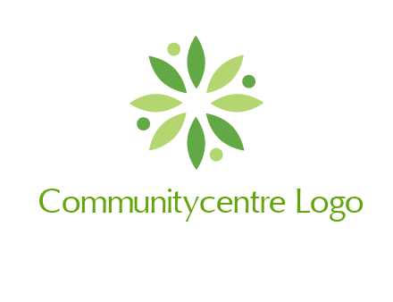 flower swoosh people employment logo