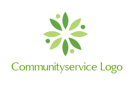 flower swoosh people employment logo