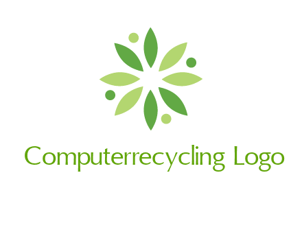 flower swoosh people employment logo