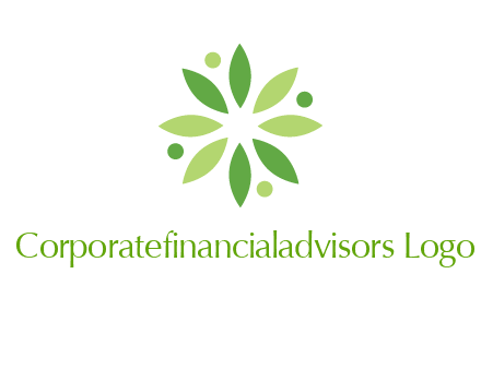 flower swoosh people employment logo