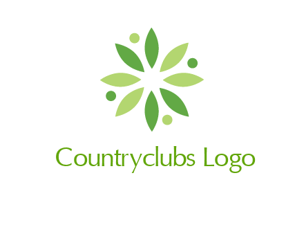 flower swoosh people employment logo
