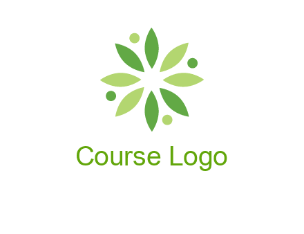 flower swoosh people employment logo