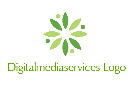 flower swoosh people employment logo