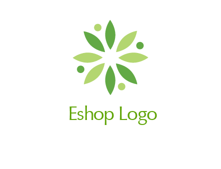 flower swoosh people employment logo