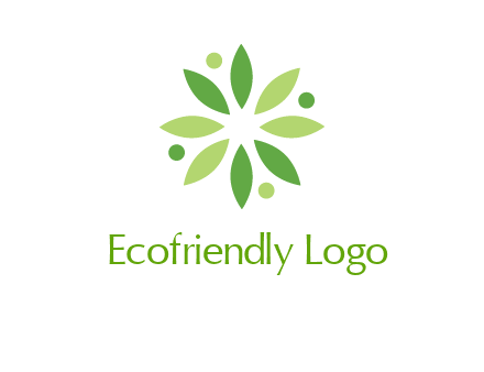 flower swoosh people employment logo
