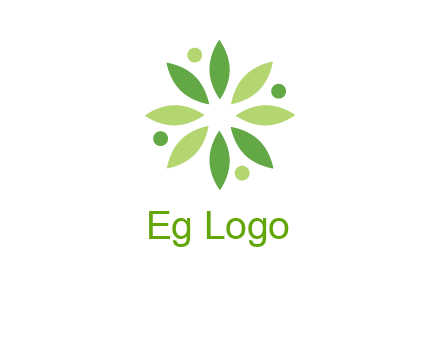 flower swoosh people employment logo