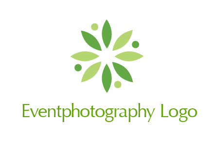 flower swoosh people employment logo