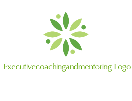 flower swoosh people employment logo
