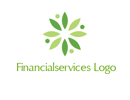 flower swoosh people employment logo