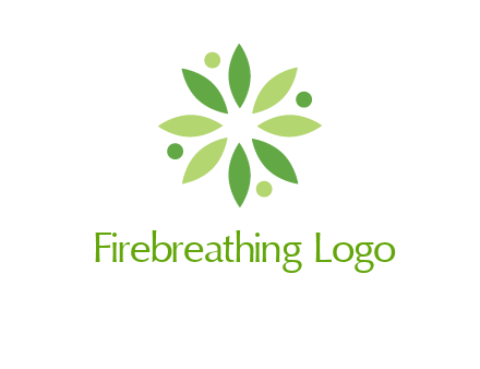 flower swoosh people employment logo