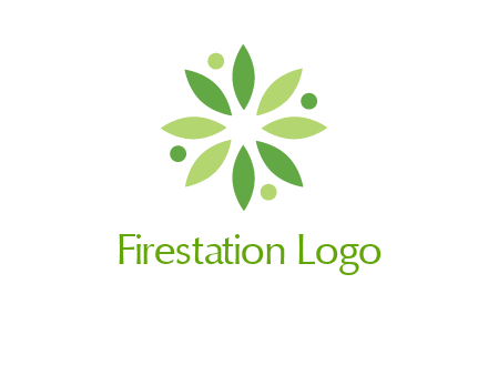 flower swoosh people employment logo