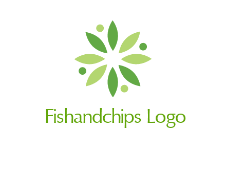 flower swoosh people employment logo