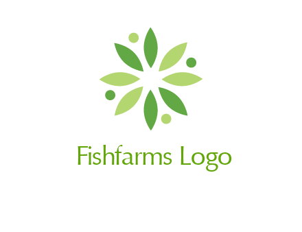 flower swoosh people employment logo
