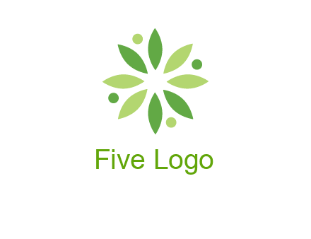 flower swoosh people employment logo