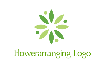 flower swoosh people employment logo