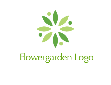 flower swoosh people employment logo