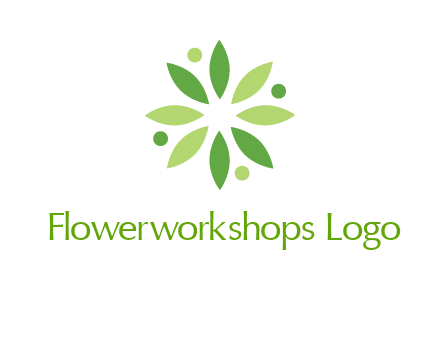 flower swoosh people employment logo