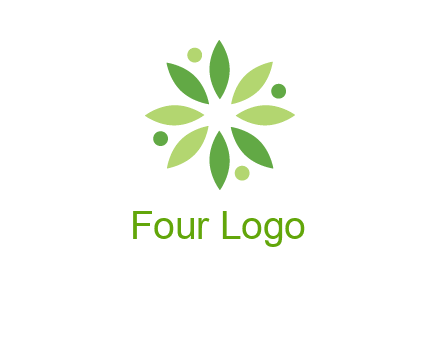 flower swoosh people employment logo