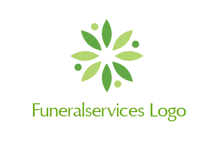 flower swoosh people employment logo