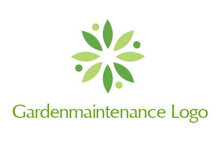 flower swoosh people employment logo