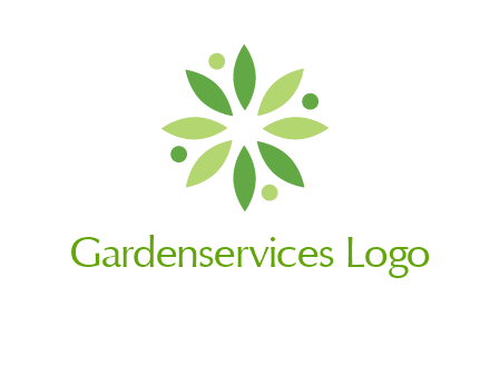 flower swoosh people employment logo