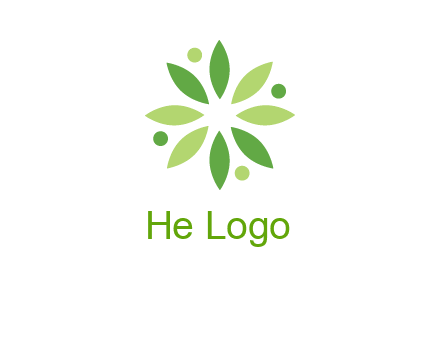 flower swoosh people employment logo
