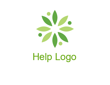 flower swoosh people employment logo