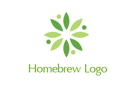 flower swoosh people employment logo