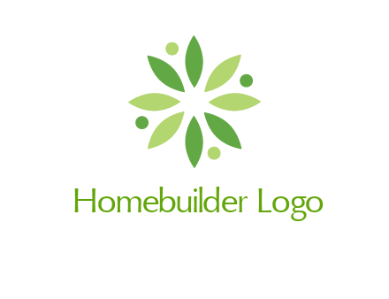 flower swoosh people employment logo