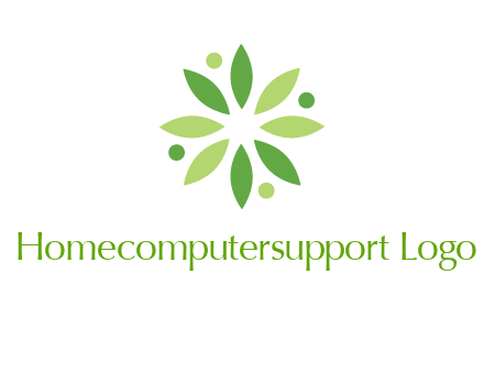flower swoosh people employment logo