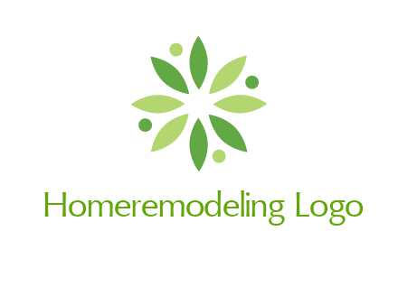 flower swoosh people employment logo